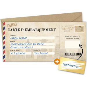 ASFASFq-Carte à gratter voyage surprise | Chèque cadeau surprise personnalisation destination, carte d'embarquement à gratter, billet avion, annonce anniversaire - Neuf