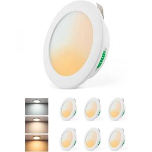 Bojim Spot Led 12v Ip44 &Eacute;tanche, 4w Encastrable Camping-Car/Bateau, 3 Couleurs, Lot De 6. - Neuf