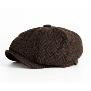 Chapeau Gavroche Homme Chevron Baker Boy Cabbie Plat Chapeau Gavroche Vintage Le Meilleur Cadeau De Saint Valentin D - Neuf