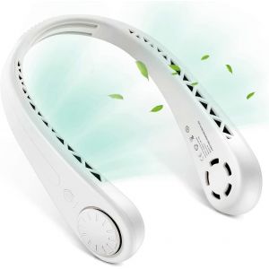 Ventilateur de cou suspendu sans pale,mains libres ventilateur de cou portable rechargeable,casque personnel &agrave; 3 vitesses - Neuf