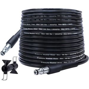 Nettoyeur haute pression électrique 10m Tuyau de nettoyage d'eau haute pression 10 m x 160 bar,Compatible avec BLACK & DECKER,AR,STANLEY,MAC ALLISTER (Type C) - Neuf