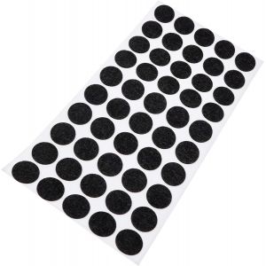 50 X Felt Gliders / Black / Diameter 20 Mm / Round / 1.5 Mm Thick / Self-Adhesive Gliders Of Optimal Quality - Neuf