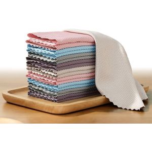 KGABERY-Lot De 10 Chiffons De Nettoyage Pour Fenêtres Nano Sans Traces,Serviettes De Nettoyage De Qualité Professionnelle En Micro Fibre,Chiffons De Nettoyage En Fibre De Verre Ultra Fine,30 * 40Cm - Neuf