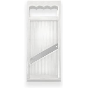 Eryi-We-Stock Tranche De Légumes En Abs Solide Avec Poignée Ergonomique - Tranches Fines 1 Mm - Idéal Pour Légumes, Légumes Et Fruits - Dimensions 270 X 105 Mm (Blanc) - Neuf