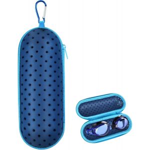 Letnerny-Étui À Lunettes De Natation, Swim Goggle Case, Étui Pour Lunettes De Natation Avec Trous De Drainage, Clip À Crochet, Étuis À Lunettes, Un Xe - Neuf