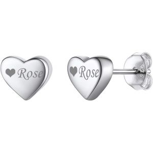 Boucles D'oreilles En Argent Sterling 925 Clous D'oreilles Coeur/&Eacute;toile/Lune/Cercle/Ronde Plaqu&eacute; Platine/Or 18k/Or Rose Cadeau Saint Valentin Boucles D'oreilles Sets Femme Fille - Neuf