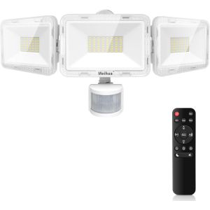 70w Projecteur Led Exterieur Detecteur De Mouvement Avec Télécommande 700-6850lm 6500k Blanc Froid 10 Niveaux De Luminosité 3 Modes Étanche Ip66 Spot Led Pour Garage Jardin - Neuf