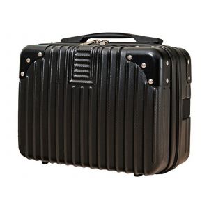 Valise cosm&eacute;tique rigide noire de 14 pouces - Neuf