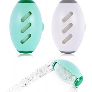 Lot De 2 Rouleaux Anti-Peluches R&eacute;utilisables, Lavables Pour V&ecirc;tements, Rouleaux Portables Et Poils D'Animaux Domestiques Pour Tapis, Escaliers, Literie Et Canap&eacute; (Vert, Blanc) - Neuf