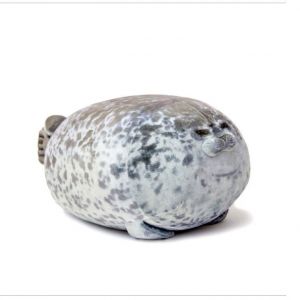 Coussin phoque &ndash; Peluche phoque potel&eacute; et tout rond, jouet en peluche mignon, coussin oc&eacute;an - Neuf