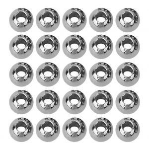25pcs Fly Tying Tungsten Alliage Perles Rond Nymphe T&ecirc;te Ballon P&ecirc;che Tackle Nickel Fonc&eacute; (4,6 Mm) - Neuf