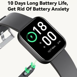 Bracelet Connect&eacute; 1.69 Pouces Rose Appel BT Suivi Sant&eacute; Sport &Eacute;tanche Blanc YONIS - Neuf