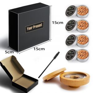 Cocktail Smoker Kit Avec 4 Parfums De Bois Naturel Pour Infusion Fum&eacute;e, Accessoire Pour Whisky, Bourbon Et Cocktails, Fumeur De Bois En Acier Inoxydable, Id&eacute;e Cadeau Originale 180 Cm - Neuf