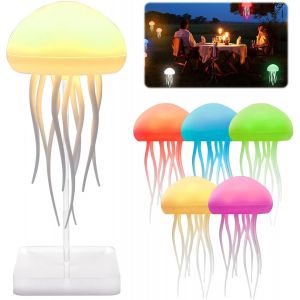 Lampe De Chevet,Lampe Méduse,Lampe De Méduse,Veilleuse Led Dimmable,Lampe Ambiance,Lampe Led De Méduse,Veilleuse Enfant,Veilleuse Méduse,Pour Chambre Enfant,Salon,Camping - Neuf