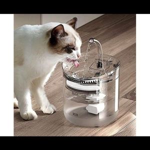 Fontaine à eau automatique pour chats et chiens ¿ Distributeur de boissons filtrées de 1,8 L avec port USB, conception sûre et nettoyage facile - Neuf
