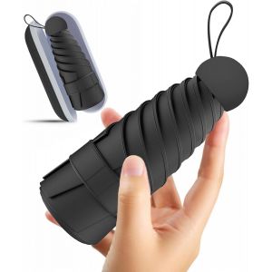 Parapluie Pliant De Voyage Mini Coupe - Vent,Id&eacute;al Pour Tenir Dans Votre Poche Ou Votre Sac,Parapluie Portefeuille En Tissu &Eacute;cologique,Id&eacute;al Pour Les D&eacute;placements Quotidiens,Gar&ccedil;ons Filles,Cadeaux - Neuf