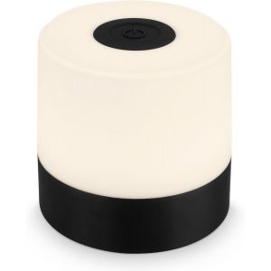 Kal-- Mini Lampe De Table Led Sans Fil, Lampe De Chevet À Intensité Variable Touch, Lampe De Bureau, Lampe De Lecture, Lampe De Table Extérieure & Intérieure Noire 7cm, Noir - Neuf
