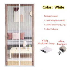 Rideaux Anti-Moustiques D'été Chauds,Filet Magnétique En Maille,Fermeture Automatique,Écran De Porte,Rideau De Cuisine - Type White Basic Type1-120 X 250cm - Neuf