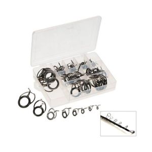 Kit De Réparation De Guides De Canne À Pêche Lixada 75 Pièces Pour Eau Salée Et Eau Douce ¿ Acier Inoxydable Et Céramique Durables, Différentes Tailles, Rangement Compact - Neuf