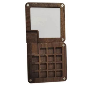 Palette D'aquarelle Portable,Palette De Carnet De Croquis De 15 Couleurs,Boîte De Palette En Bois,Palette De Peinture De Voyage ( - Neuf