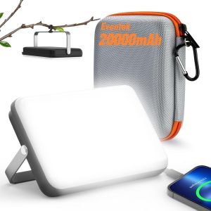 Jexnovashop-Eventek Lampe Camping 4000lm, 20000mah Power Bank Jusqu'à 144 Heures, 4modes D'éclairage, Lampe Camping Rechargeable Etanche Ipx5 Pour Tente, Ouragan, Randonnée, Urgence, Panne, Travaux - Neuf
