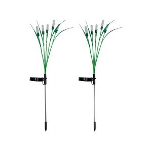 Lot De 2 Lampes Solaires Led Oscillantes Pour Jardin, Terrasse Et Cour - Neuf