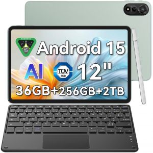 Blackview x Gemini AI 2.0 MEGA 2 WiFi Tablette 12" 90Hz, RAM 36 Go ROM 256 Go/SD 2 To,Android 15 WiFi 6, 9000mAh PC 2.0 Vert Avec Clavier K1 - Neuf