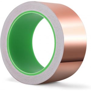 Bande de cuivre autocollante contre les escargots - 50 mm x 20 m - Double face - Conductivit&iquest;&iquest; pour plate-bande sur&iquest;&iquest;lev&iquest;&iquest;e - Protection contre les escargots et les limaces - Neuf