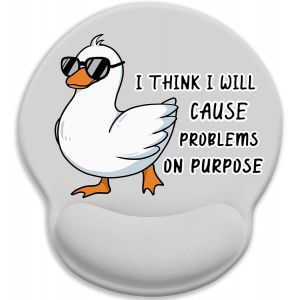 JGD-Tapis De Souris Ergonomique Repose Poignet Gel, Chat Tapis De Souris Rigolo Voyage, Tapis Souris Antid&eacute;rapant Et Anti-Douleur en PU, Accessoire De Bureau Mignon (Canard) - Neuf