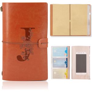 Cuir Vintage Journal Intime,Carnet De Voyage A5,Idee Cadeau de Noël Graduation Anniversaire Fête des Mères pour Femme,Maman,Fille,Soeur,Fils,Meilleure Amie,Maitresse D'École,Collègue(J) - Neuf