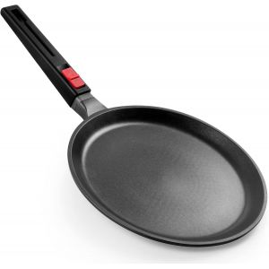 Subzonal-Po&ecirc;le &Agrave; Cr&ecirc;pes 28cm Casserole Antiadh&eacute;sif Cr&eacute;pi&egrave;re Po&ecirc;le &Agrave; Frire Induction Aluminium Poign&eacute;e Amovible Bpa Free - Noir - Neuf