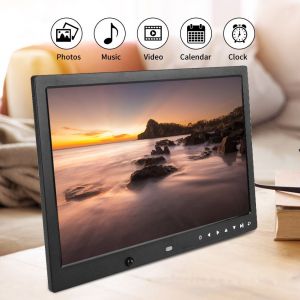 Cadre photo numerique multifonction HD 13 pouces avec detection de mouvement et lecteur de musique et de films (noir) - Neuf