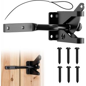 ChenQuanSarl-Verrou Automatique De Porte De Jardin À Gravité - Verrou Autobloquant - En Acier Inoxydable - Avec Vis Pour Porte De Jardin - Clôture En Bois - Neuf
