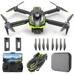 Drone Enfant Avec Camera 1080p, Moteur Sans Balais Fpv Drone 38 Mins Longue Durée Vol/Démarrage En Un Clic/Maintien D'altitude, Jouet Cadeau Pour Garçons Et Filles, Moins De 250g (Black)-Marque Générale - Neuf