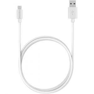 Cable pour Plantronics BackBeat 500/505/Fit 3100/Fit6100/Go 600/Go 605/Go 810/Pro/Pro2 - Cable micro usb Blanc 3 M&egrave;tres Phonillico - Neuf
