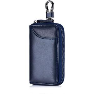 TRAHOO-Etuis Pochette Porte Cl&eacute;s Cuir, &Eacute;tui Porte-Cl&eacute;s Voiture avec 6 Crochet Clip pour Homme et Femme,Crochets et Poches - Neuf
