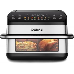 NouvelHorizonstore-Dual Zone Air Fryer 10L Double 2400W Large Capacity Oven Air Fryers Healthy Cooker with 8 Preset, Large AirFryer for Families Visual Cooking Window, Non-Stick Basket - Neuf