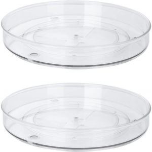 Chenquansarl-2 Pièces Étagère À Épices Pivotante, 360 Degrés Lazy Susan Plateau Tournant Cuisine Plateau Tournant Organisateur, 27cm Turntable Organizer Pour Boîtes À Provisions Et Huile Épices Confi - Neuf