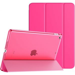 Coque Pour Ipad 9ème Génération 2021/Ipad 8ème Génération 2020/Ipad 7ème Génération 2019,Housse Étui Avec Translucide Givré Rigide Protégé Pochette 10,2 Pouces, Rose Brillante.[F3349] - Neuf