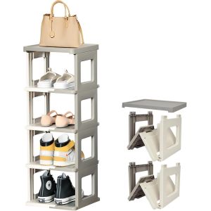 Kgabery-Étagère À Chaussures À 5 Niveaux-Étagère Étroite-Rangement De Chaussures-Empilable-Pour Entrée,Couloir,Chambre À Coucher - Neuf