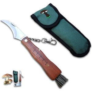 Couteau À Champignons|Couteau À Champignons|Acier Inoxydable|Brosse De Nettoyage Incluse|Pochette De Protection Incluse|Couteau Mycologique - Neuf