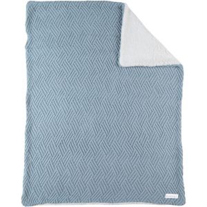 Noukie's - Couverture Plaid Pour B&eacute;b&eacute; En Tricot Sherpa 75x100 Cm -100% Coton Bio, Douce, Chaude, Moelleux, Agr&eacute;able, Confort - Id&eacute;e Cadeau - Pour Si&egrave;ge Auto, Poussette, Berceau, Canap&eacute;, Lit, Parc - Neuf