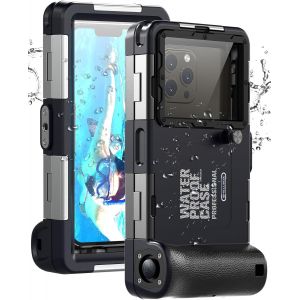 MEVRONISSHOP-Pochette &Eacute;tanche Universelle IPX8 - Coque Protection Plong&eacute;e 15M - Compatible iPhone, Samsung, Huawei, Xiaomi, Oppo, Vivo, LG - Smartphones 4.7-6.8"" - Housse sous-Marine (Noir) - Neuf