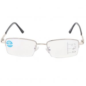 Lunettes De Lecture Multifocales En Metal, Anti-Fatigue, Anti-Rayons Bleus, Presbytes, Argent 450 - Neuf