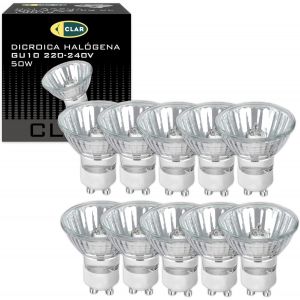 Ampoule Halogène Gu10 50w,Spot Lampe Halogène (Pack De 10) - Neuf