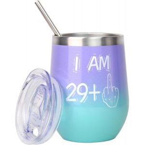 Ytfhg-Tasse À Vin En Acier Inoxydable Pour Femme 30e Anniversaire 30e Anniversaire Femme 30e Anniversaire 30e Anniversaire Femme Cadeau Anniversaire 30e (350 Ml) - Neuf