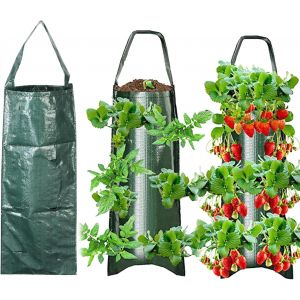 Lot De 3 Sacs De Culture &Agrave; Suspendre,Sacs De Fleurs Pour Fraises,L&eacute;gumes,Fleurs,Fraises,Herbes Et Plantes-Sacs De Culture Pour Jardinage Vertical - Neuf