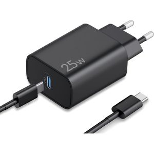 25w Chargeur Charge Rapide Pour Samsung Galaxy S25 S24 S23 S22 S21 Ultra Fe 5g S20,A55 A54 A53,Note 20 10,Tab S8 S9,Usb C Adaptateur Prise Secteur Avec 2m Type C Câble - Neuf