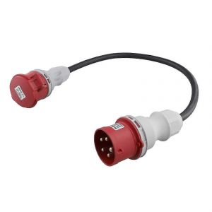 Adaptateur 5 broches 32 A vers 16 A, prise de couplage [triphase, 400 V], adaptateur de cable de tuyau haute intensite, protection - Neuf
