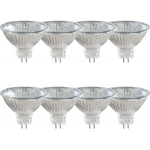 Pack de 8 12V Ampoules Halogènes Réflecteur GU5.3 50W, Dimmable Projecteur, Ampoule Spot Halogène MR16, 660LM, Blanc Chaud 2700K, 36 °Faisceaux, Base à 2 Broches - Neuf